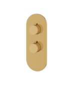 Aquabrass Montecarlo Round Trim Set for 1 Shut-Off Thermostatic Valve R3150 - Image 7