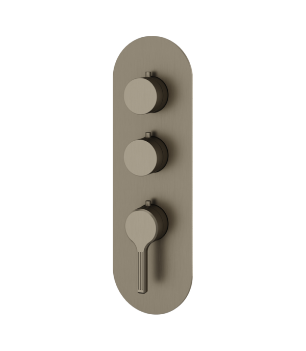 Aquabrass Ariston Round 2-Shut-Off Thermostatic Valve Trim Set R3247BBC - Image 3