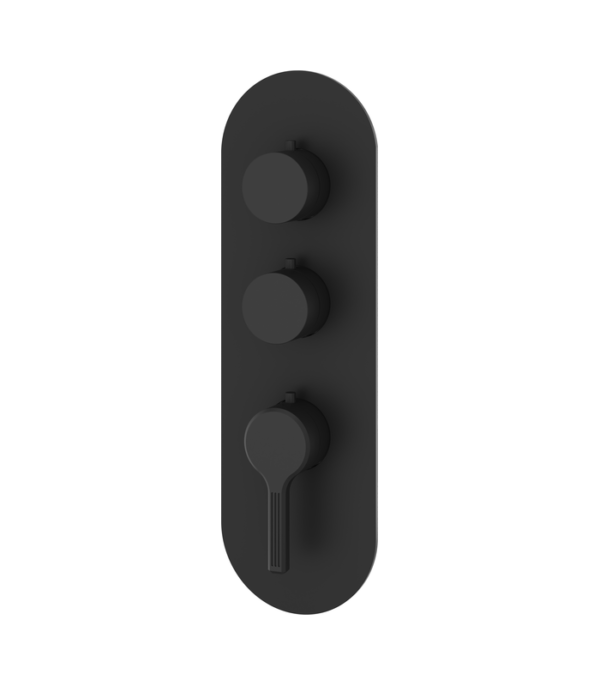 Aquabrass Ariston Round 2-Shut-Off Thermostatic Valve Trim Set R3247BBC - Image 5