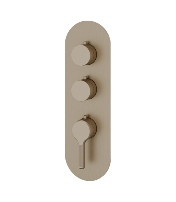 Aquabrass Ariston Round 2-Shut-Off Thermostatic Valve Trim Set R3247BBC - Image 6