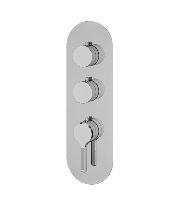 Aquabrass Ariston Round 2-Shut-Off Thermostatic Valve Trim Set R3247BBC - Image 7