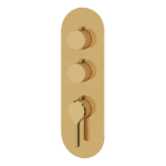 Aquabrass Ariston Round 2-Shut-Off Thermostatic Valve Trim Set R3247BBC