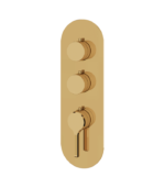 Aquabrass Ariston Round 2-Shut-Off Thermostatic Valve Trim Set R3247BBC