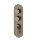Aquabrass Aria 2-Shut-Off Thermostatic Valve Round Trim Set R3248BBC - Image 3