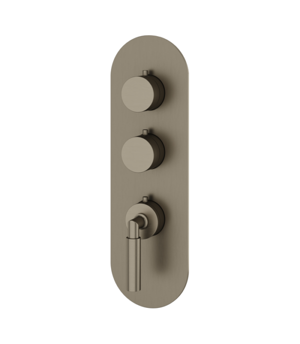 Aquabrass Aria 2-Shut-Off Thermostatic Valve Round Trim Set R3248BBC - Image 3