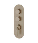 Aquabrass Aria 2-Shut-Off Thermostatic Valve Round Trim Set R3248BBC - Image 6