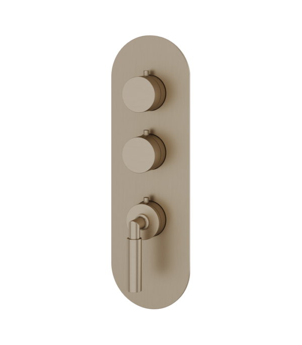 Aquabrass Aria 2-Shut-Off Thermostatic Valve Round Trim Set R3248BBC - Image 6
