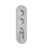 Aquabrass Aria 2-Shut-Off Thermostatic Valve Round Trim Set R3248BBC - Image 7