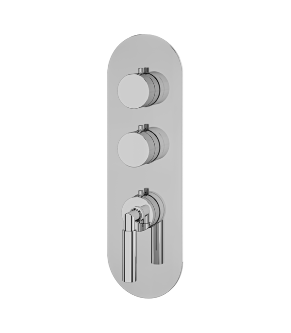 Aquabrass Aria 2-Shut-Off Thermostatic Valve Round Trim Set R3248BBC - Image 7