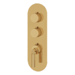 Aquabrass Aria 2-Shut-Off Thermostatic Valve Round Trim Set R3248BBC
