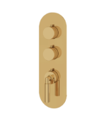 Aquabrass Aria 2-Shut-Off Thermostatic Valve Round Trim Set R3248BBC