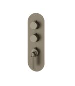 Aquabrass Montebello Round Trim Set for 2 Shut-Off Thermostatic Valve R3249 - Image 5