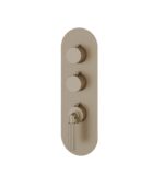 Aquabrass Montebello Round Trim Set for 2 Shut-Off Thermostatic Valve R3249 - Image 2