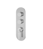 Aquabrass Montebello Round Trim Set for 2 Shut-Off Thermostatic Valve R3249