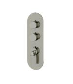 Aquabrass Montebello Round Trim Set for 2 Shut-Off Thermostatic Valve R3249 - Image 4