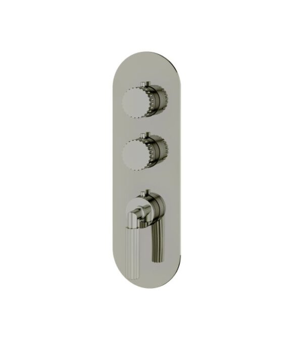 Aquabrass Montebello Round Trim Set for 2 Shut-Off Thermostatic Valve R3249 - Image 4