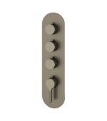 Aquabrass Ariston Round Trim Set for Three Shut-Off Thermostatic Valves R3347BBC - Image 3