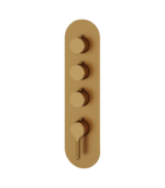 Aquabrass Ariston Round Trim Set for Three Shut-Off Thermostatic Valves R3347BBC - Image 2