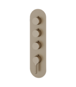 Aquabrass Ariston Round Trim Set for Three Shut-Off Thermostatic Valves R3347BBC - Image 6