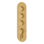 Aquabrass Ariston Round Trim Set for Three Shut-Off Thermostatic Valves R3347BBC