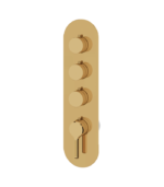 Aquabrass Ariston Round Trim Set for Three Shut-Off Thermostatic Valves R3347BBC