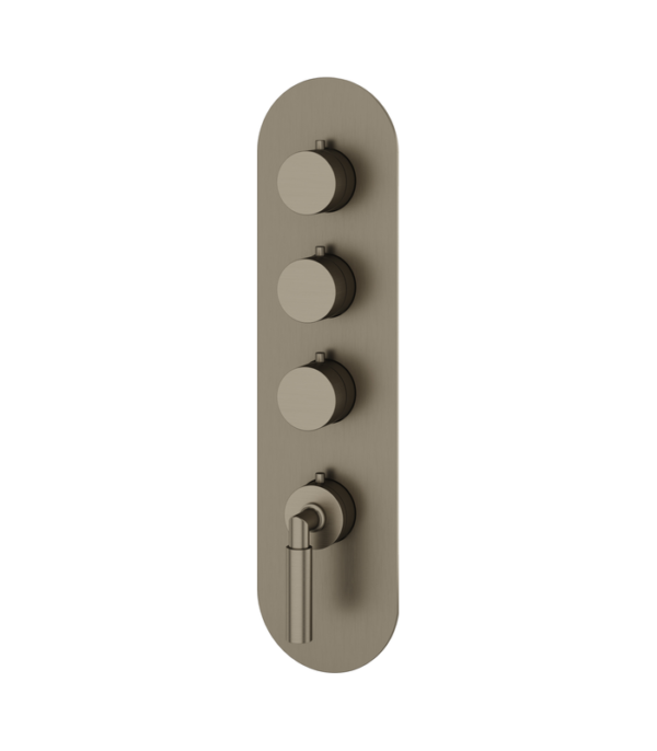 Aquabrass Aria 3-Shut-Off Thermostatic Valve Round Trim Set R3348BBC - Image 3