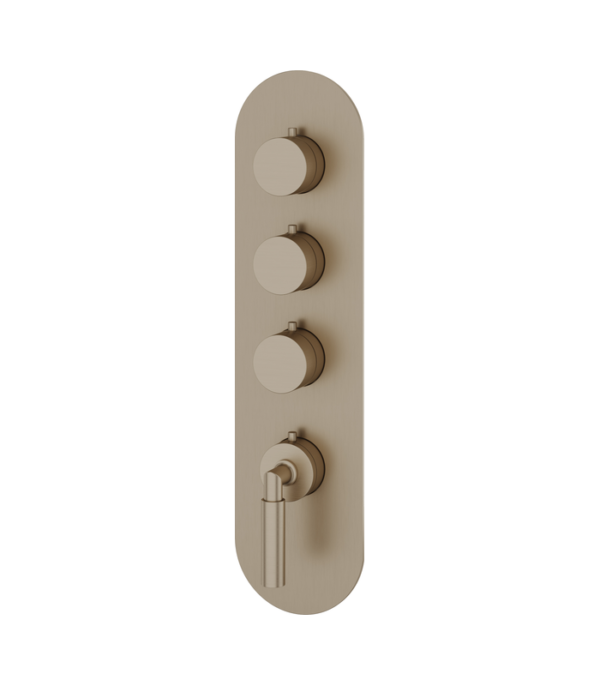 Aquabrass Aria 3-Shut-Off Thermostatic Valve Round Trim Set R3348BBC - Image 6