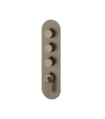 Aquabrass Montebello Round Trim Set for 3 Shut-Off Thermostatic Valve, Variable Finish, R3349 - Image 5