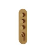Aquabrass Montebello Round Trim Set for 3 Shut-Off Thermostatic Valve, Variable Finish, R3349 - Image 6