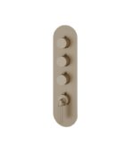 Aquabrass Montebello Round Trim Set for 3 Shut-Off Thermostatic Valve, Variable Finish, R3349 - Image 2