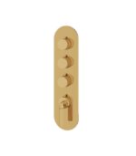 Aquabrass Montebello Round Trim Set for 3 Shut-Off Thermostatic Valve, Variable Finish, R3349 - Image 7