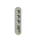 Aquabrass Montebello Round Trim Set for 3 Shut-Off Thermostatic Valve, Variable Finish, R3349 - Image 4