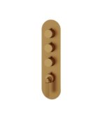 Aquabrass Montecarlo R3350 Round Trim Set for 3 Shut-Off Thermostatic Valve - Image 6