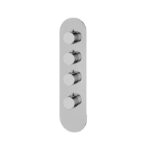 Aquabrass R3395 Montecarlo Round Shower Trim Set 4 1/4" x 16 3/4" x 1/8" Variable Finish