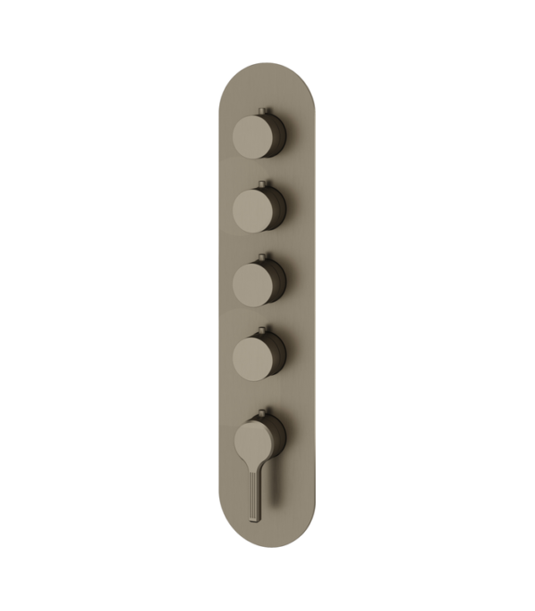 Aquabrass Ariston Round Trim Set for Four Shut-Off Thermostatic Valves R3447BBC - Image 3