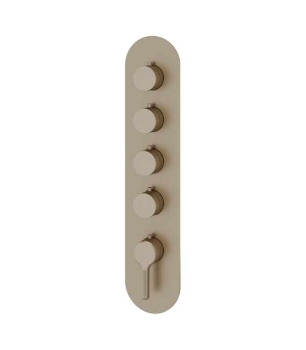 Aquabrass Ariston Round Trim Set for Four Shut-Off Thermostatic Valves R3447BBC - Image 6