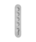 Aquabrass Ariston Round Trim Set for Four Shut-Off Thermostatic Valves R3447BBC - Image 7