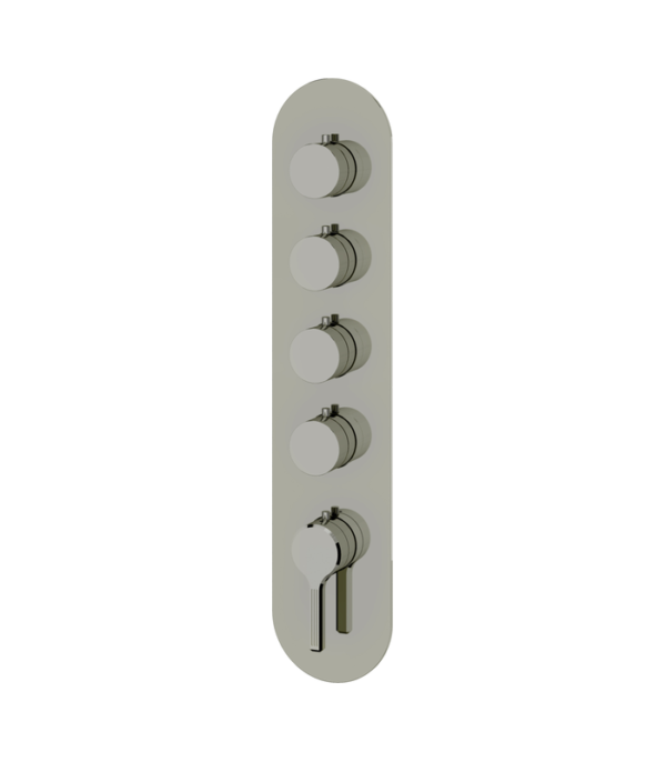 Aquabrass Ariston Round Trim Set for Four Shut-Off Thermostatic Valves R3447BBC - Image 4