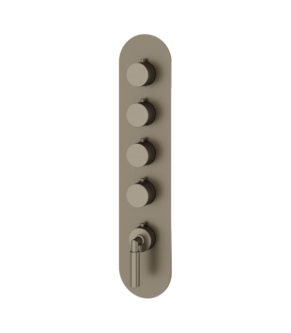 Aquabrass Aria 4-Shut-Off Thermostatic Valve Round Trim Set R3448BBC - Image 3