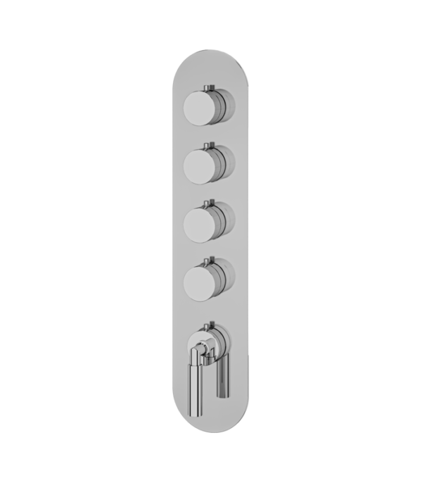 Aquabrass Aria 4-Shut-Off Thermostatic Valve Round Trim Set R3448BBC - Image 7