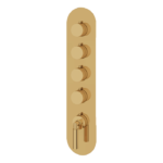 Aquabrass Aria 4-Shut-Off Thermostatic Valve Round Trim Set R3448BBC