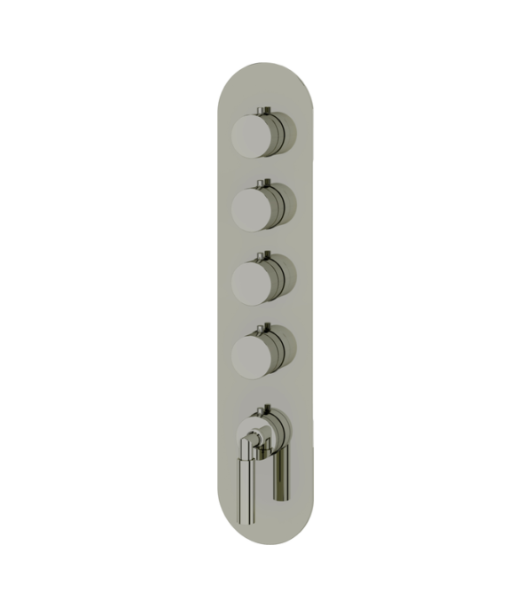 Aquabrass Aria 4-Shut-Off Thermostatic Valve Round Trim Set R3448BBC - Image 4