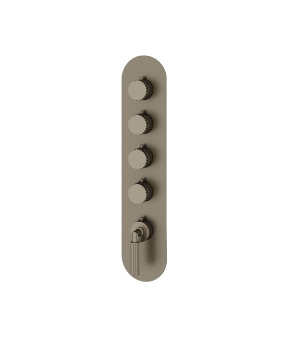 Aquabrass Montebello Round Trim Set for 4 Shut-Off Thermostatic Valve R3449 - Image 5