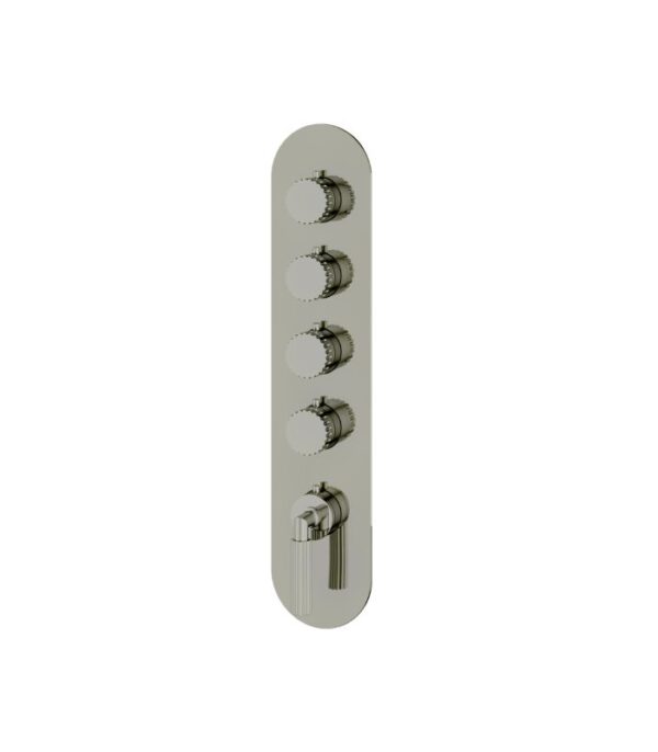 Aquabrass Montebello Round Trim Set for 4 Shut-Off Thermostatic Valve R3449 - Image 4