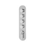Aquabrass Montecarlo Round Trim Set for 4 Shut-Off Thermostatic Valve R3450