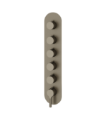 Aquabrass Ariston Round Trim Set for 5 Shut-Off Thermostatic Valve R3547BBC - Image 3