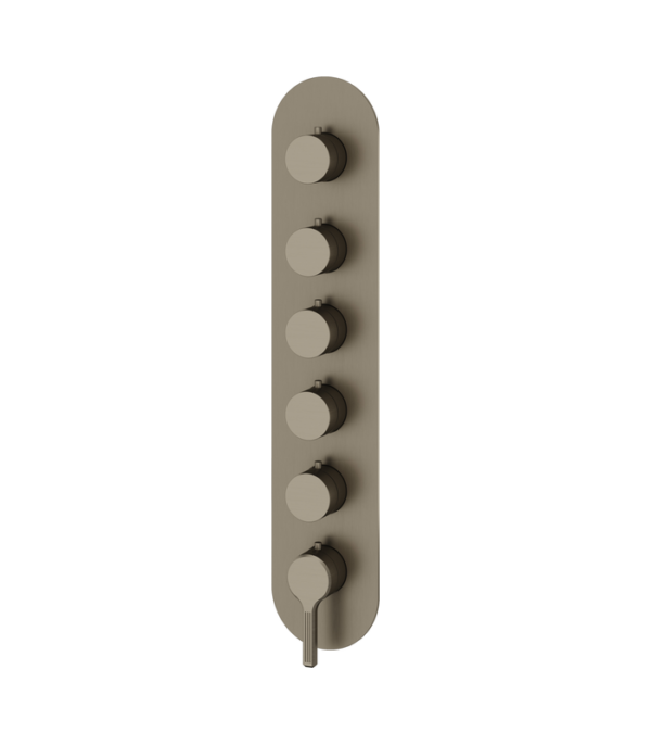 Aquabrass Ariston Round Trim Set for 5 Shut-Off Thermostatic Valve R3547BBC - Image 3