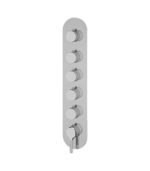 Aquabrass Ariston Round Trim Set for 5 Shut-Off Thermostatic Valve R3547BBC - Image 7