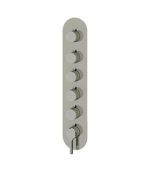 Aquabrass Ariston Round Trim Set for 5 Shut-Off Thermostatic Valve R3547BBC - Image 4