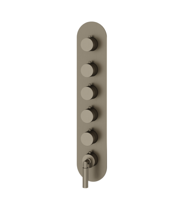 Aquabrass Aria 5-Shut-Off Thermostatic Valve Round Trim Set R3548BBC - Image 3